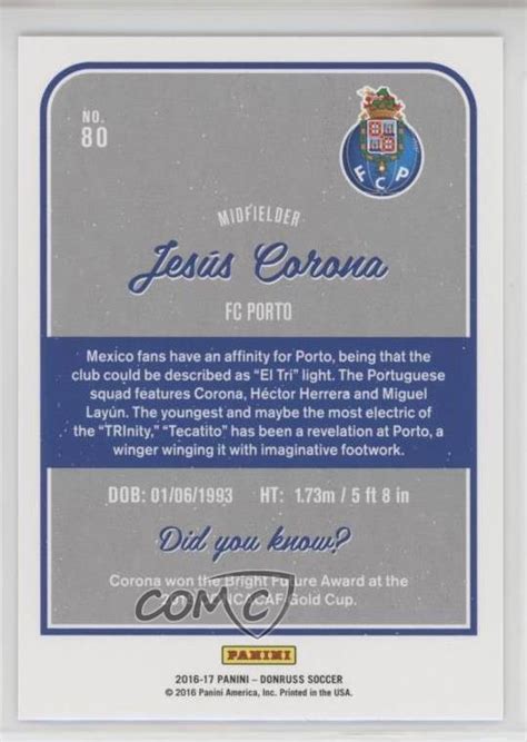 Panini Donruss Gold Jose De Jesus Corona Jesus Corona