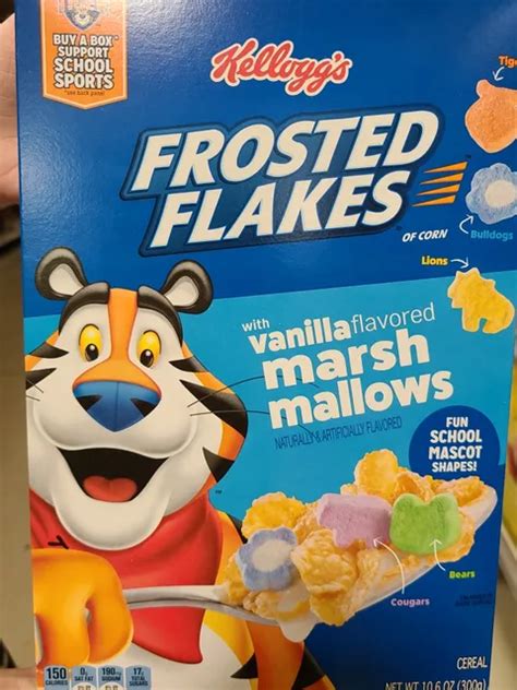 Kelloggs Frosted Flakes With Vanilla Flavored Marshmallows Cereal