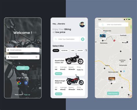 Bike Renting Mobile App On Behance