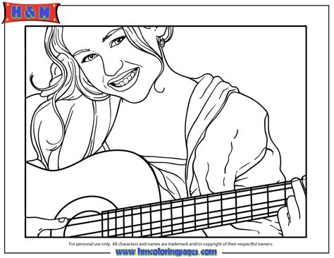 Coloring Pages Disney Hannah Montana Coloring Nation