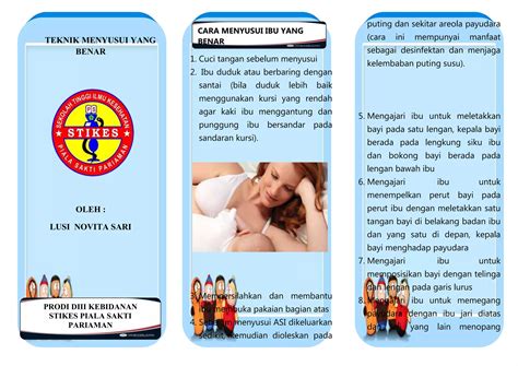 Leaflet Teknik Menyusui Yang Benar PPT