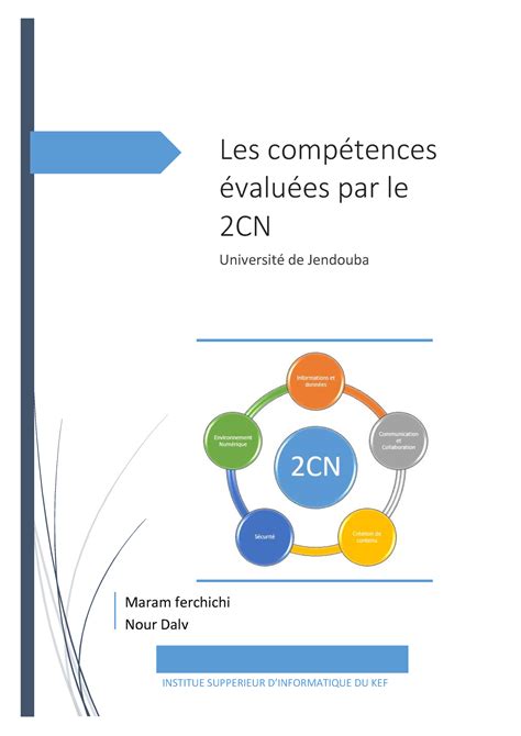 Act3 good cours Les compétences évaluées par le 2CN Université de