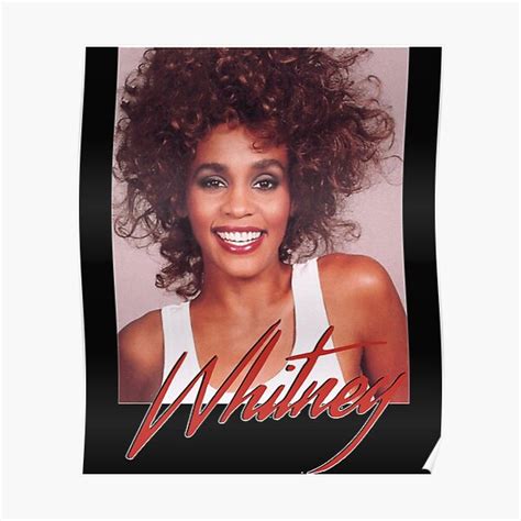 "Whitney Houston Official Smile Signature " Poster for Sale by ...