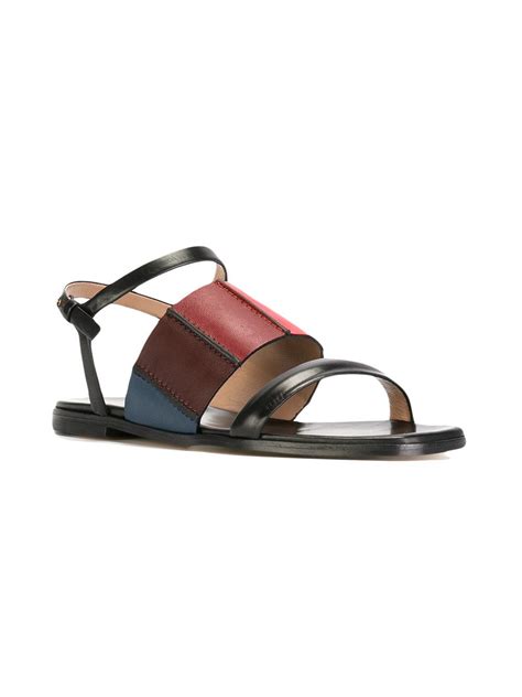 Lyst Paul Smith Panelled Colour Block Sandals In Black