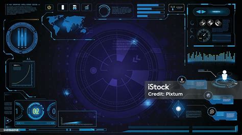 Hud Teknologi Inovasi Tampilan Layar Template Dan Latar Belakang Desain