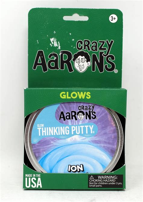 Crazy Aarons Thinking Putty 4 Tin Ion Glow In The Dark Putty Firm Texture Non Toxic