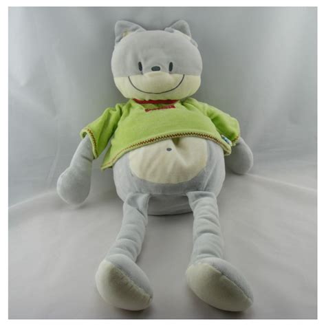 Doudou Range Pyjama Chat Gris Blanc Pull Vert Rouge Sucre D Orge