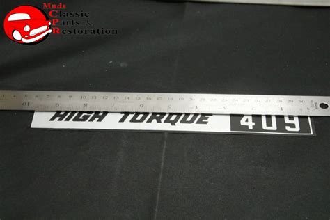 62 64 Gmcchevy Truck High Torque 409 Valve Cover Decal Gm3814802