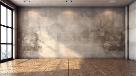 Bare Room Featuring Concrete Wall 3d Visualisation Background White