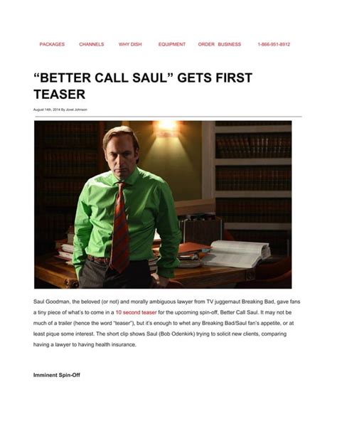 “better Call Saul” Gets First Teaser Pdf