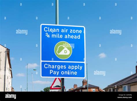 Signs warning about Birmingham Clean Air Zone charges Stock Photo - Alamy