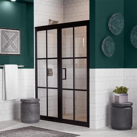 Coastal Shower Doors Gridscape Series 57 75 In X 76 In Framed Hinged