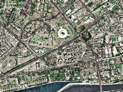 Baghdad Iraq Satellite Image Stock Image E Science