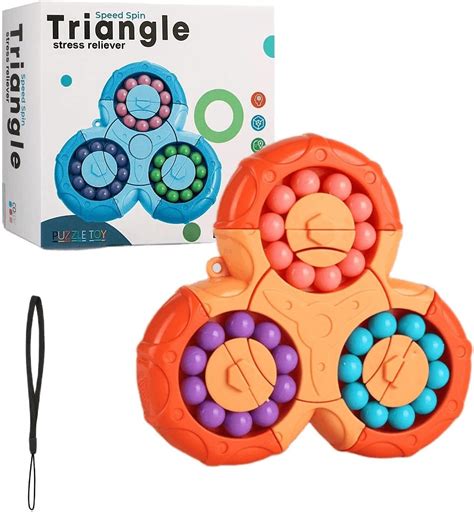 Btolin Rotating Magic Bean Cube Spinner Fidget Toy Educational Toys Stress Relief