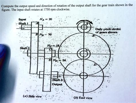 SOLVED Compute The Output Speed And Direction Of Rotation Of The