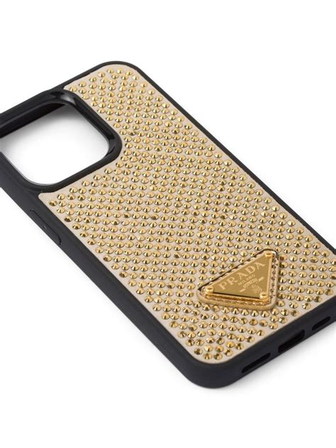 Prada Funda Para Iphone Pro Max Con Placa Del Logo Farfetch