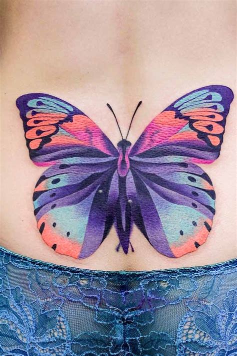 Butterfly Tattoo On Lower Back