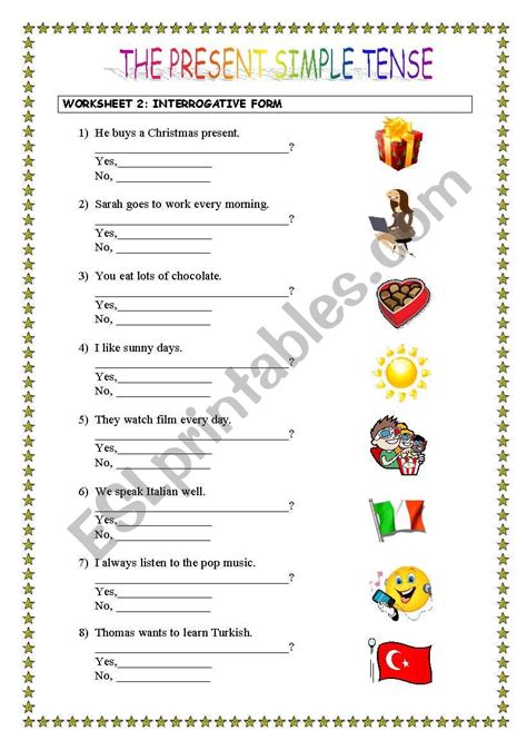 Interrogative Form The Present Simple Tense Esl Worksheet By Monaroza61