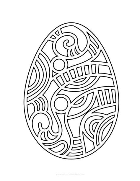 Decorative Easter Egg Coloring Page Simplyloveprintables Easter Egg