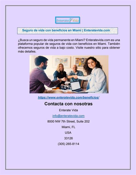 Seguro de vida con beneficios en Miami | Enteratevida.com by Enterate ...