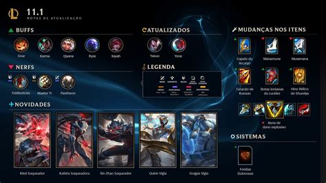 Patch Notes Do Lol Inicia Temporada E Altera Itens E Campe Es