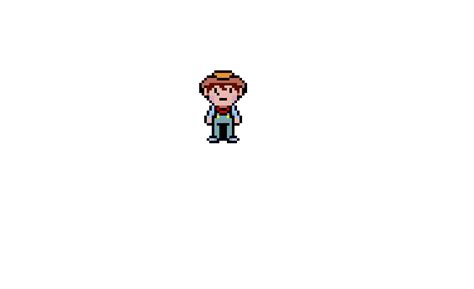 Farmer wriggly concept pixel art