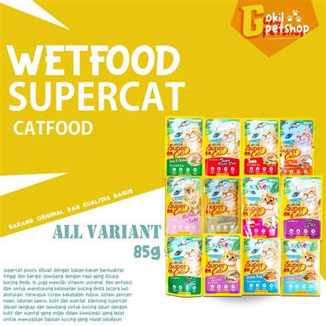 Jual Super Cat Pouch Gr All Varian Rasa Makanan Kucing Basah Murah