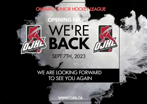 THREE GAMES ON OJHL’S OPENING-DAY SCHEDULE TONIGHT | Ontario Junior Hockey League