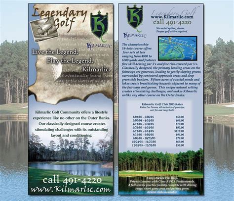 Kilmarlic Golf Rack Cards - Bold Print Design Studio