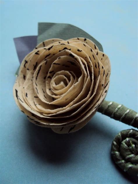 DIY Paper Boutonniere Paper Flower Designs