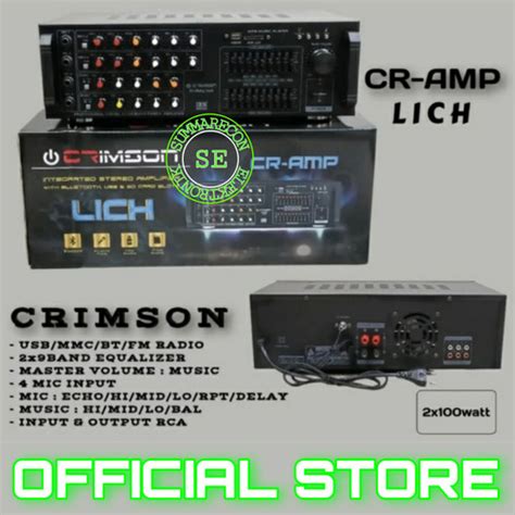 Jual Amplifier Bluetooth Crimson Lich Amplifier Karaoke Original