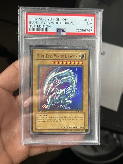 Blue Eyes White Dragon Sdk St Edition Ultra Rare Psa Nm Yugioh