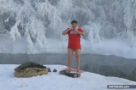 Oymyakon Extrem Cold Winter Ice Swimming Andrey Vinokurov In The Photo