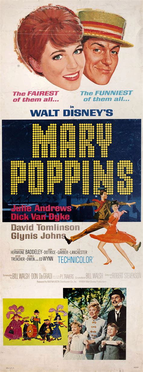 Mary Poppins Original 1964 U.S. Insert Movie Poster - Posteritati Movie ...