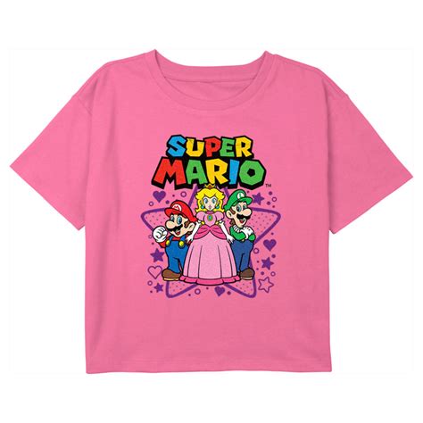 Girl S Nintendo Super Mario Bros Characters Logo T Shirt Fifth Sun