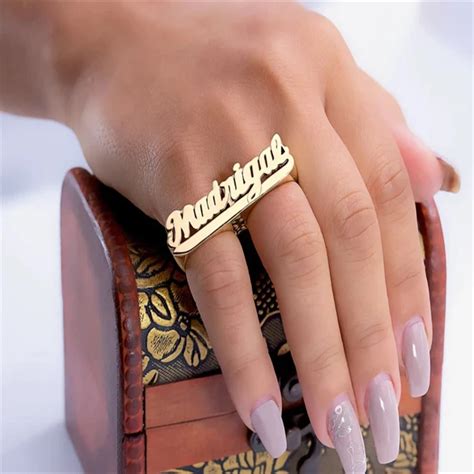 Anillos Personalizados Con Nombre De Hip Hop Para Mujeres Y 49 OFF