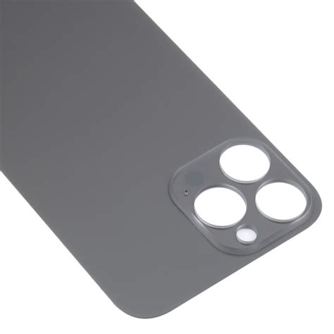 Easy Replacement Big Camera Hole Glass Back Battery Cover For Iphone 14 Pro Max Black