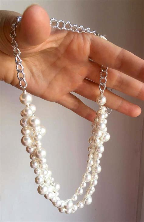 Collana Girocollo Con Perle Di Maiorca Quisikrea