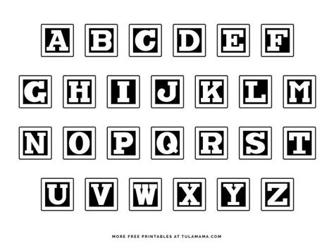 Free Printable Alphabet Blocks & Coloring Pages