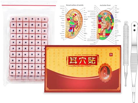 Multi Condition Natural Vaccaria Ear Seeds Beads Acupuncture Kit Includes 600 Pcs Ear Seeds