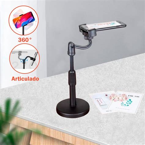 Suporte Para Celular De Mesa Altura Ajustavel Universal Faz