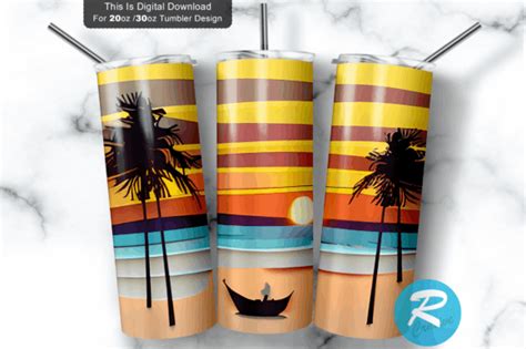 Beach Summer 20 Oz 30 Oz Tumbler Png Graphic By Regulrcrative · Creative Fabrica