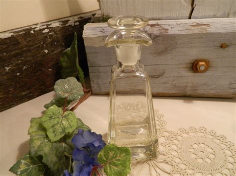 Vintage Etched Glass Oil And Vinegar Decanter Salad Dressing Etsy