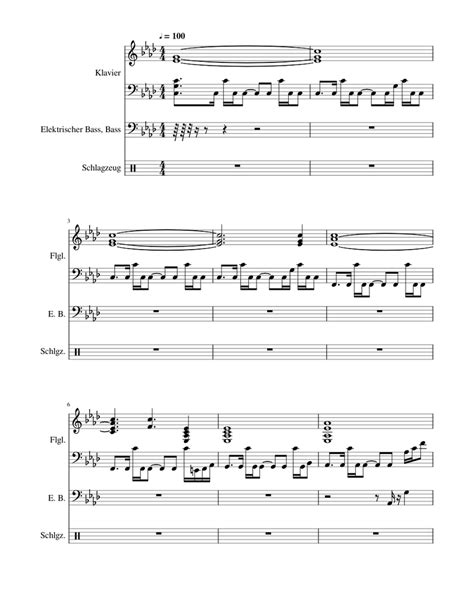 Clean Fm Sheet Music For Piano Bass Guitar Drum Group Mixed Trio