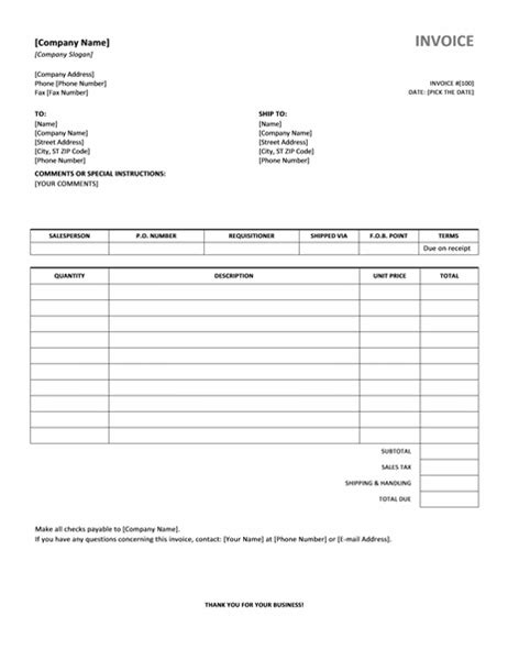 Contoh Invoice Penagihan Penjualan Pembayaran Excel Dll