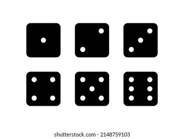 Dice Sides Dice Faces Icon Set Stock Vector (Royalty Free) 2405802357 ...