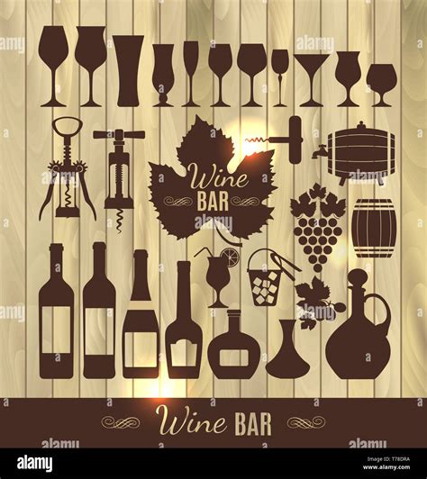 Wine Set Icon Stock Vector Image And Art Alamy