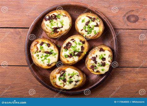 Baked Potato Stuffed with Cheese Stock Image - Image of cheese, organic ...