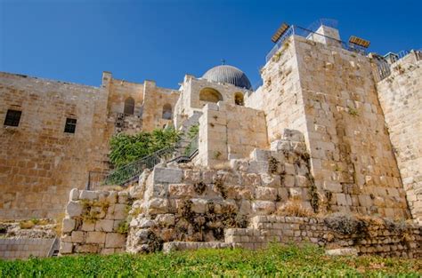 Vista De Al Aqsa Mesquita De A Davidson Centro Em A Cidade