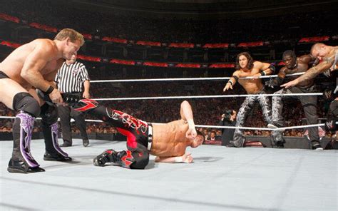 Randy Orton John Morrison R Truth And Evan Bourne Vs Edge Chris Jericho The Miz And Ted Dibiase